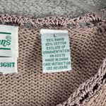 Shenanigans Floral Embroidered Sweater L Beige Pink Flowers Boho Cottagecore Tan Size L Photo 6