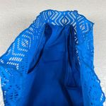 Becca Re Virtue One Piece Swimsuit Skirt and Coverup Blue Crochet Photo 4