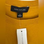Ann Taylor NWT  Mustard Eylet  Short Sleeve Knit Top Photo 6