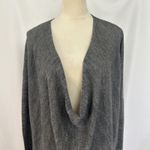 Eileen Fisher  Alpaca Blend‎ Drape Neck Sweater Gray Merino Wool Knit Medium Photo 1