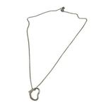 Necklace stainless Silver tone heart 18 inch lobster claw adjustable clasp Photo 0