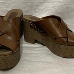 NWOT Pedro Garcia Wedge Platform Shoes Size 36 Brown Photo 0