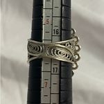 Vintage Boho Filigree Statement Ring Portugal 925 Sterling Silver Size 6 Photo 8