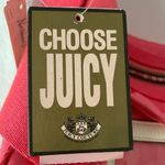 Juicy Couture Satin pink shoulder gold chain  Transparent Pocket In Front S -NWT Photo 3