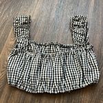 Solid & Striped Solid & Stripped Gingham Print Crop Top Photo 1