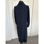 Converse One Star Womens Collared Full Length Heavy Cotton Coat Navy Blue Size M Photo 2
