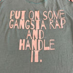 Women’s funny racerback tank top Small Blue Photo 1