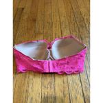 Aerie Bra Balconette Hot Pink Lace Underwire 34D No Straps GUC Photo 2