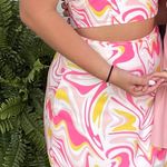 pink And Yellow Swirl Skirt Set Multiple Photo 0