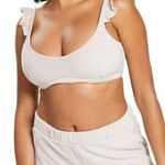 Bar III Bar Ill Women's Scoop Neckline Ruffled Terry Bralette in Nude Size Medium NEW Photo 0