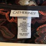 Catherines Womens Plus Size 4X Multicolor Floral Lace Embroidered Open Cardigan Photo 4