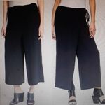 Eileen Fisher  NWT Wrap Front Wide Leg Georgette Silk Black Pants Size 2X $298 Photo 1