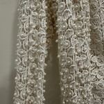 None VTG Ivory Beaded Lace Cardigan Pearl & Sequin Embellished Party Bridal NYE Glam Photo 5