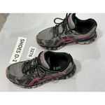 ASICS Womans  Gel Size 5.5 Gray Pink Lace Up Running Sneakers Photo 2