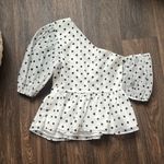 Camila Coelho  white polka dot mala blouse Photo 2