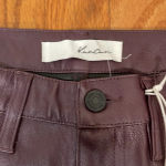 KanCan Yoko Faux Leather Mid Rise Bootcut Pants Burgundy Wine size 27 NWT‎ Purple Photo 5