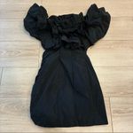 Alexis  Benicia Off the Shoulder Ruffle Cocktail Dress Mini Black Ruched Size S Photo 2