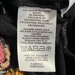 Loft  size small women's black sleeveless dress embroidered floral accents casual Photo 2