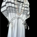 ZARA White and Black Patterned Maxi Dress Photo 3