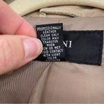 Alfani  Tan Leather Womens Blazer Jacket SP Suede Fall Classic Preppy Coat Photo 3