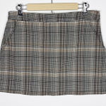 Shinestar  Mini Skirt Women's Size XL Plaid Brown Black White Academia Preppy Photo 0