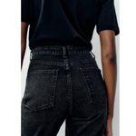 ZARA  Mom Fit High Rise / high waist Jeans in faded effect Black color Photo 3