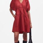 Madewell Puff-Sleeve Mini Dress in Poplin Photo 1