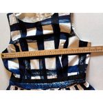 Eliza J Fit & Flare Dress Blue Plaid Print Sleeveless Party Cocktail Size 8 Photo 2