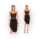 Helmut Lang new ♌︎ Slinky Sexy Knot Mini Skirt ♌︎ Black Stretch Jersey ♌︎ Large Photo 4