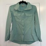 Duluth Trading Co Sol Survivor Shirt Snap Down Front Small Aqua color Green Photo 2