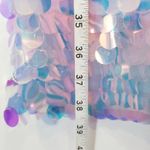 Jovani Dazzling Rainbow Paillette Dress with Iridescent Sequins Knee Length Photo 6