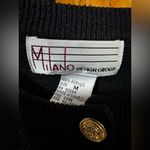 Milano black Cardigan with Gold Buttons Size M Photo 4