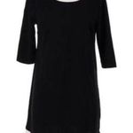 Venus Black Dress With White Collar and Ruffle Hem Peplum Business Womens Small Photo 0