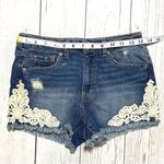 Aeropostale Denim Shorts with Lace Trim Size 4 Photo 3
