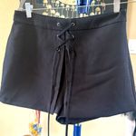 English Factory  Black Lace-Up High Waist Skort Photo 0