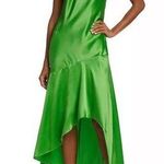 frame denim Frame Silk Halter Neck High Low Dress Gown Formal Kelly Green Photo 0