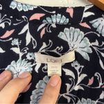 Loft π¦ Lightweight Blue Paisley Coverup Short Sleeve Cardigan Blouse Small Photo 1