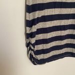 Necessary Objects  Navy and Gray Short Sleeve Blouse Photo 5