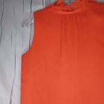 J.Crew  Naomi Top Orange Lined Silk Sleeveless Ruffle Neck Blouse Photo 9