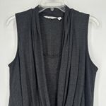 Athleta Duet Wrap Drape Dress Charcoal Gray Jersey Knit Sleeveless Size M Photo 2