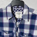 Abercrombie & Fitch  Women blue plaid button shirt size small Photo 2