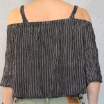 Polly & Esther Black & White Striped Top Photo 2