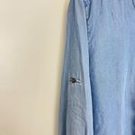 Kate Hill  Denim Chambray Button Down Top Photo 6