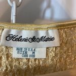Vintage! Helene St Marie Gold Bubble Popcorn Short Sleeve Tunic Shirt Blouse Top Size M Photo 4