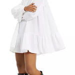 Danielle Bernstein ‎ Textured Woven Baby-Doll Mini Dress Photo 0