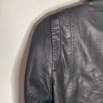 Madewell  Washed Leather Motorcycle Jacket in true black size XS Photo 8