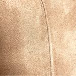 Mink Pink Tan Faux Suede Long Bell Sleeve Open Shoulder Mini Dress Size Medium Photo 5