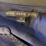 HYFVE  Women's Long Sleeve Top Blouse Button Ruffle Peplum‎ Hem Navy Blue Small Photo 3