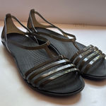 Crocs  Isabella Strappy Women's Size 10 Black Jelly‎ Strap Sandals Shoes Slip Ons Photo 0