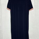 Sonnet James A Play Dress Navy & Pink Ringer Crewneck Short Sleeve Dress Small Blue Photo 1